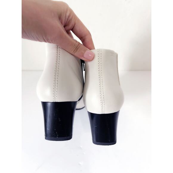 VAGABOND Ebba Leather Square Toe Ankle Boots In White Size 39/9 - Picture 10 of 15